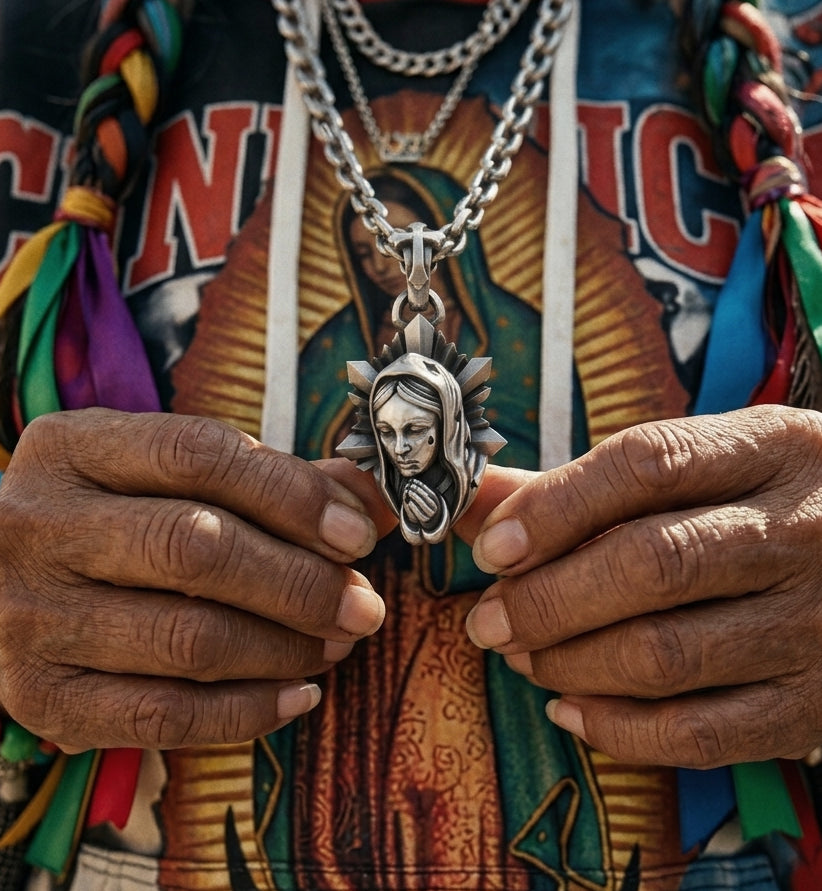 Virgen de Guadalupe Pendant "Black Tear" -Limited Edition 153 Pieces-
