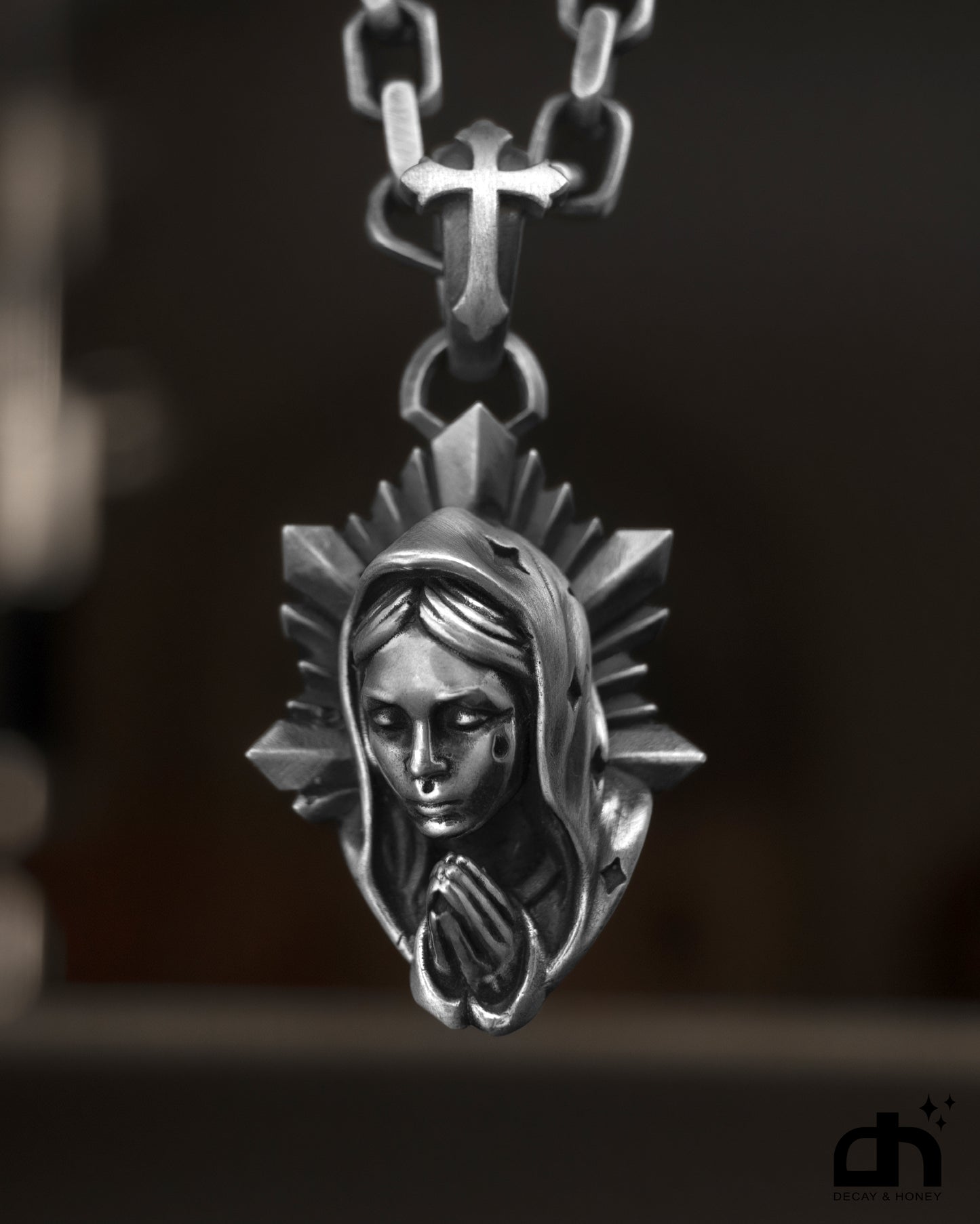 Virgen de Guadalupe Pendant "Black Tear" -Limited Edition 153 Pieces-