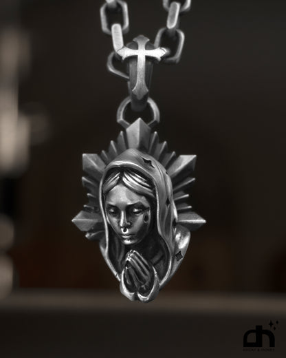 Virgen de Guadalupe Pendant "Black Tear" -Limited Edition 153 Pieces-